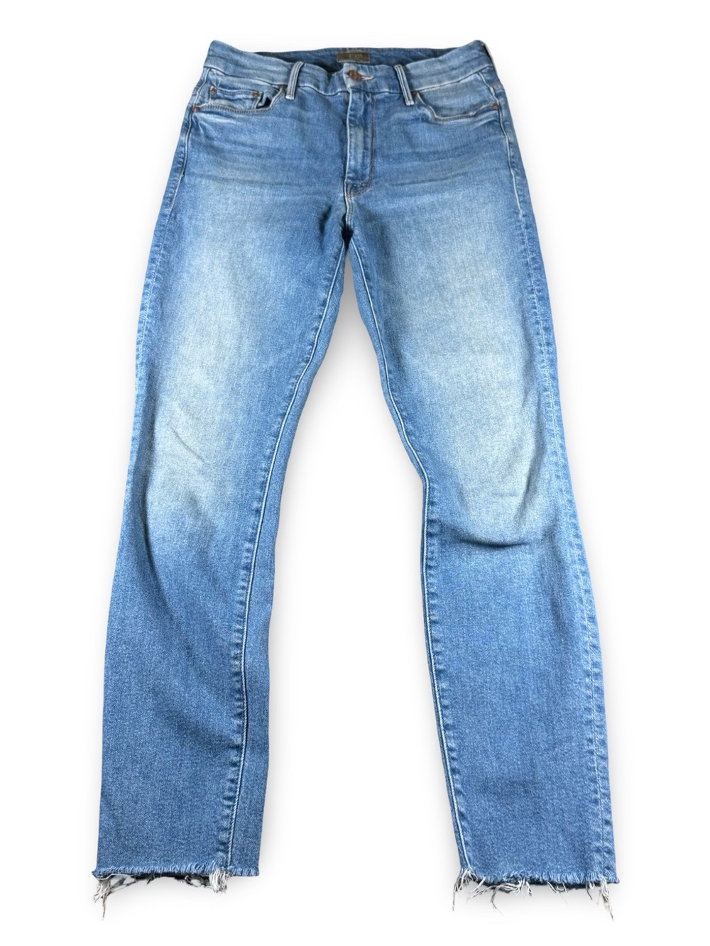 Mother | High Waist Looker Ankle Fray Jeans in Shoot to Thrill Size 27
